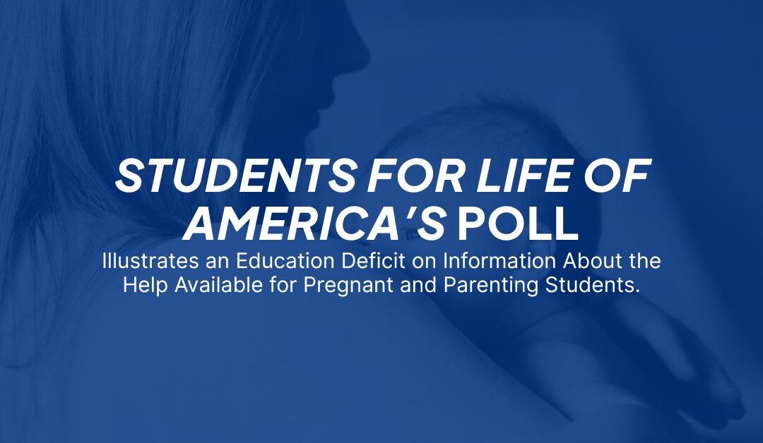 Students for Life of America’s Poll Illustrates an Education Deficit on Information About the Help Available for Pregnant and Parenting Students.
